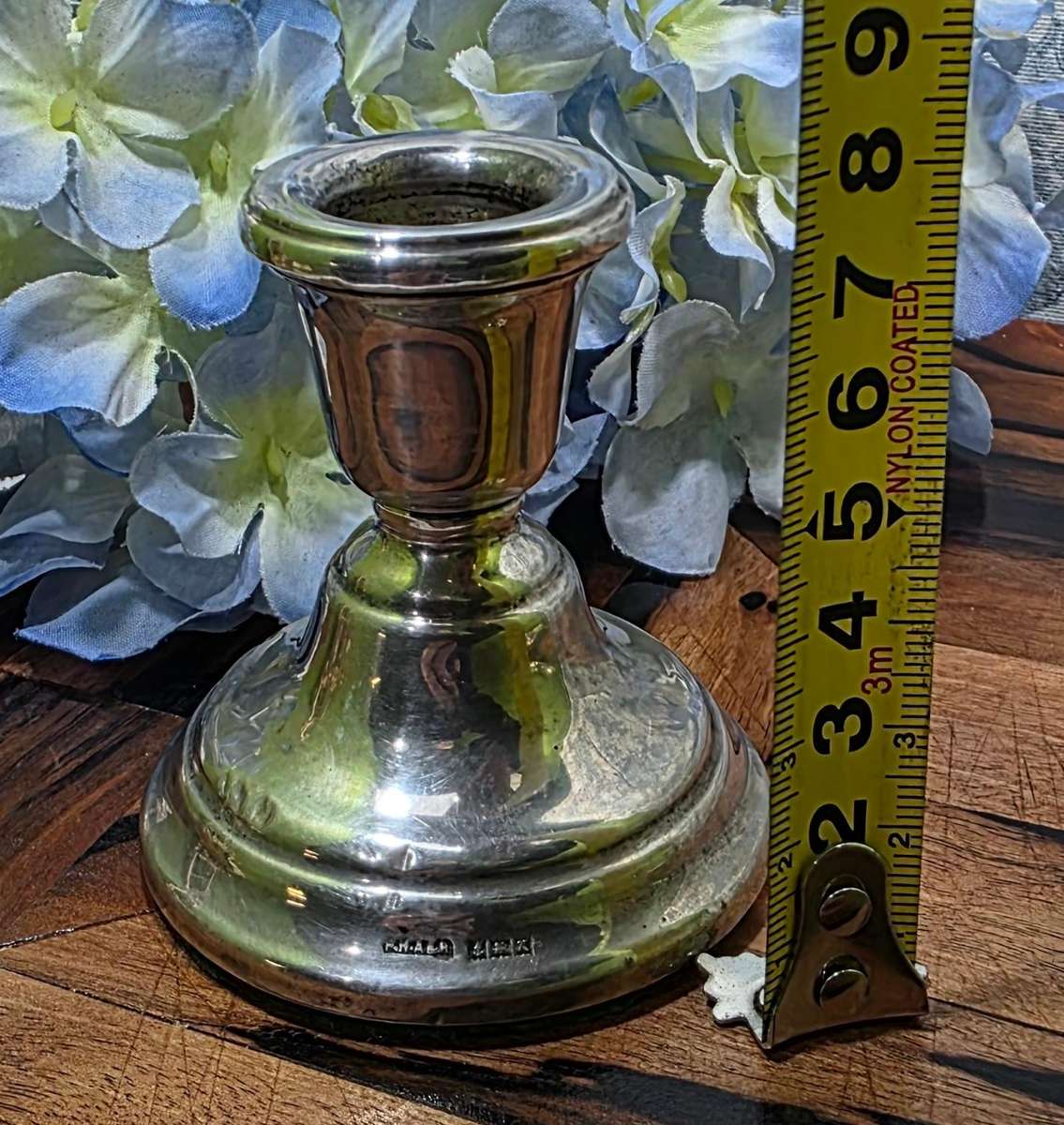 Vintage Sterling Silver Hallmarked Candle Holder