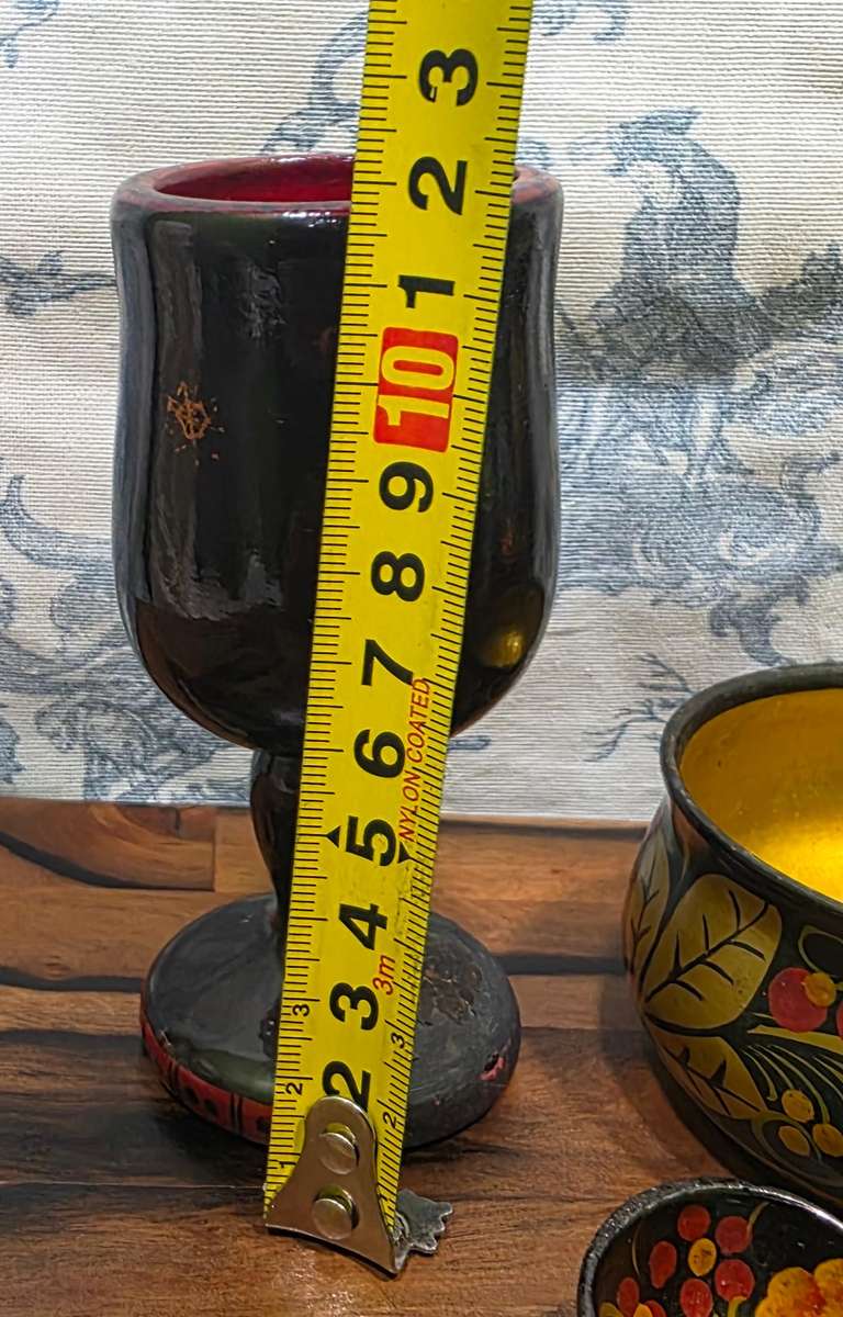 Vintage Khokhloma ORNAMENTS  Made in the USSR