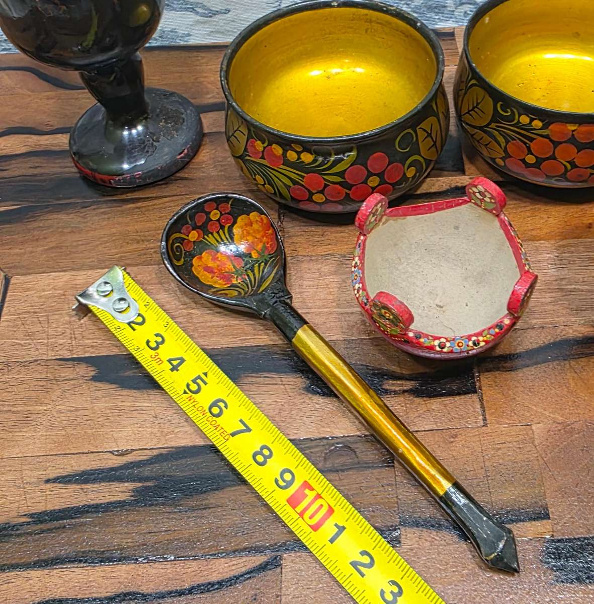 Vintage Khokhloma ORNAMENTS  Made in the USSR