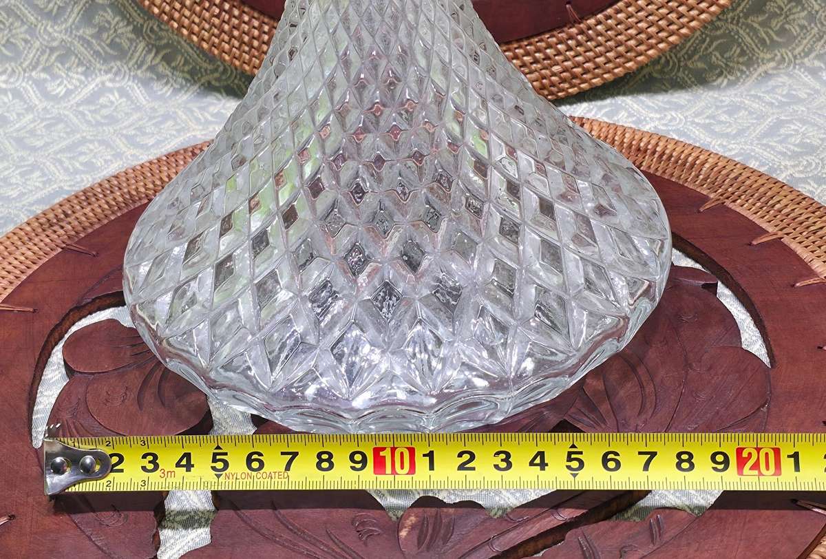 Vintage Glass and Silver plated Carafe Decanter