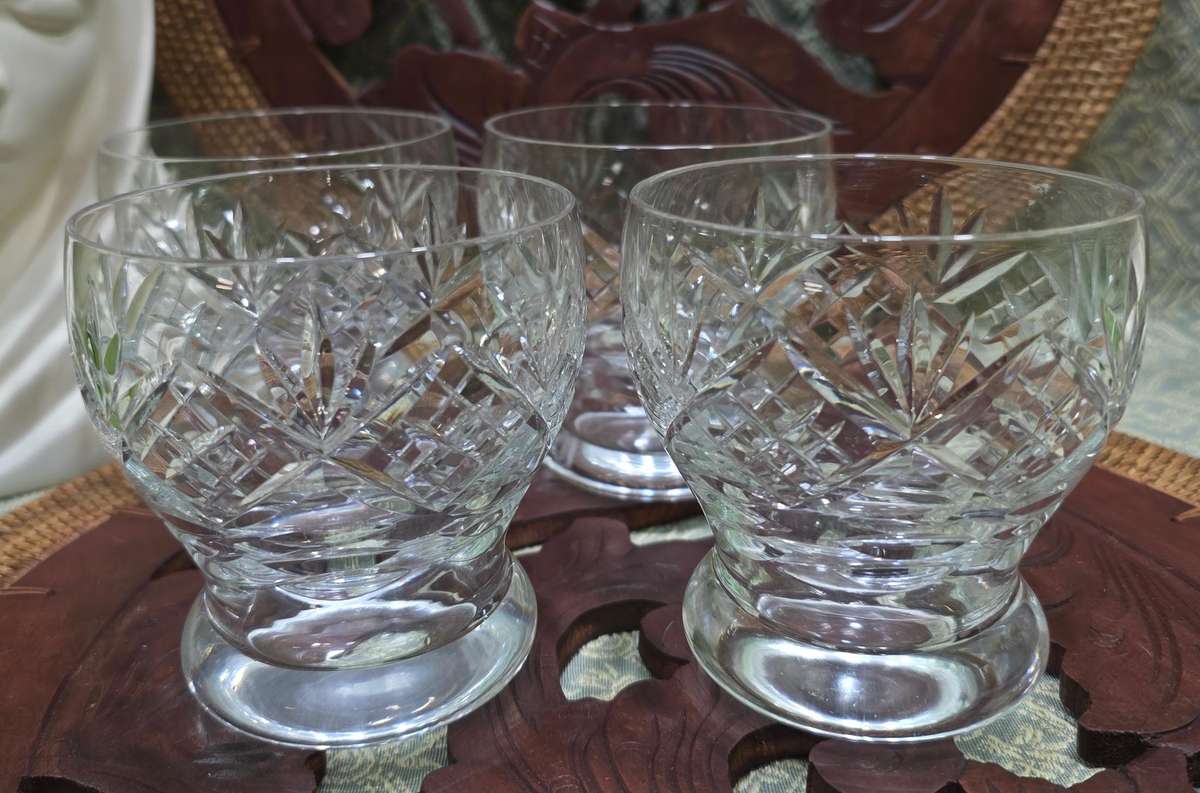 4 Webb Crystal Glasses