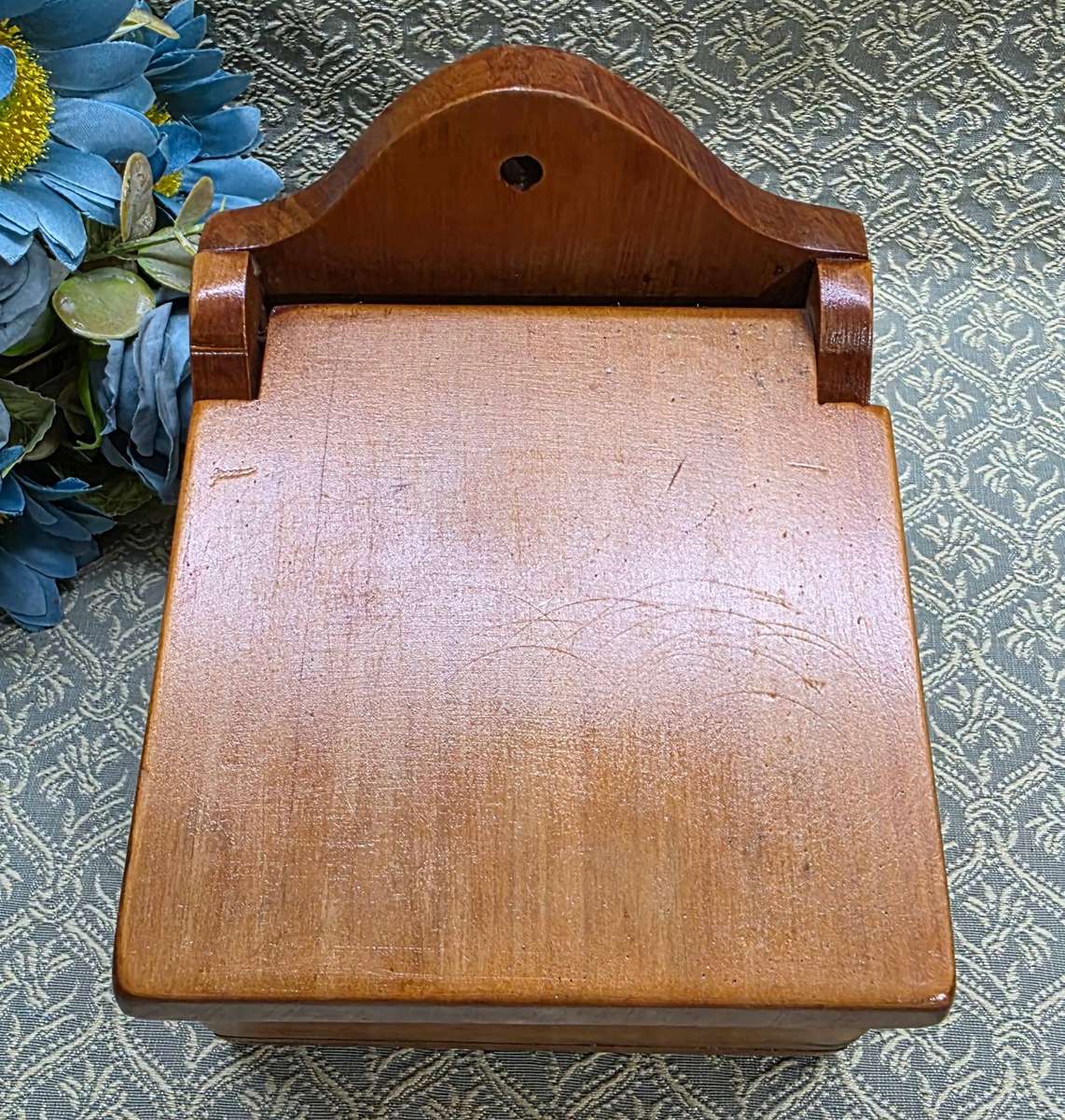 Vintage Wooden Salt Keeper / Salt Box