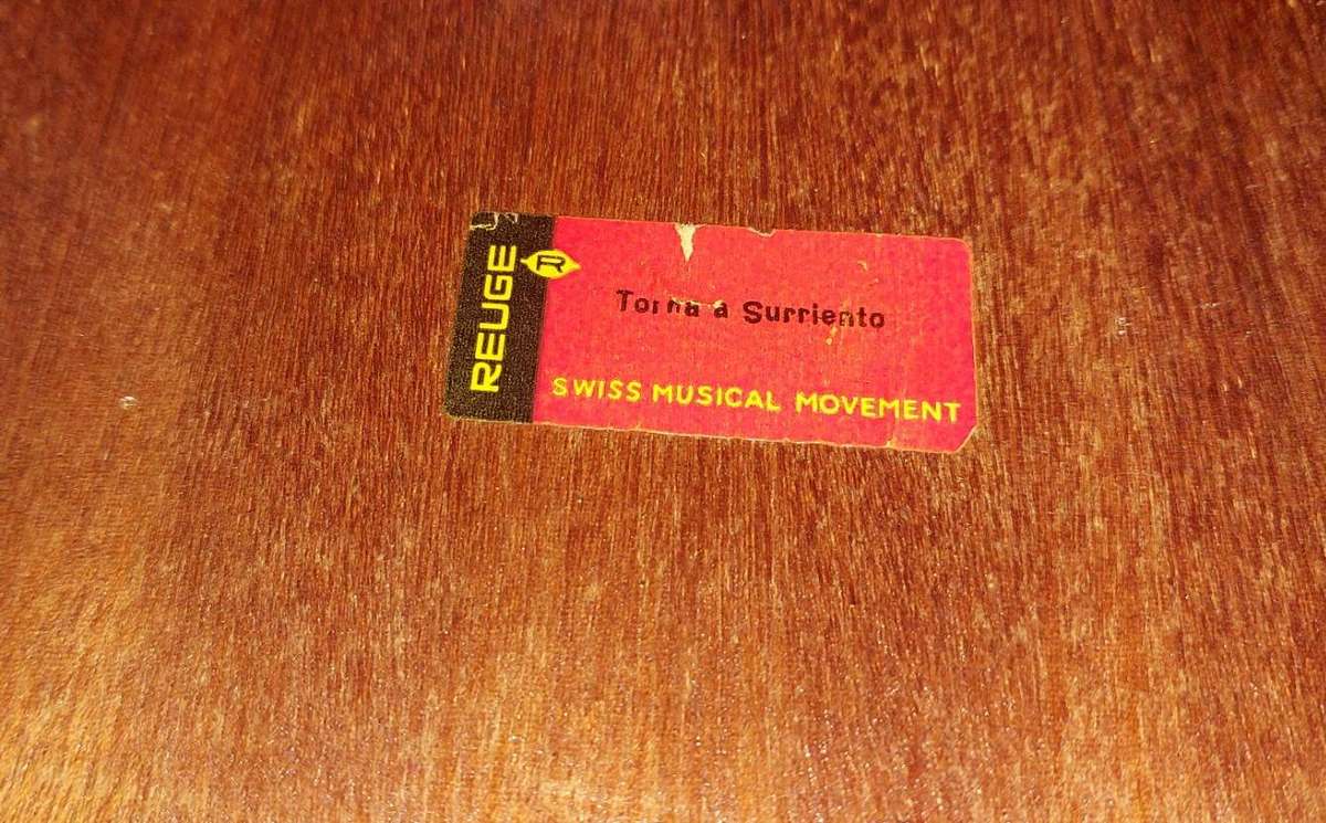 Vintage Italian Marquetry musical storage table