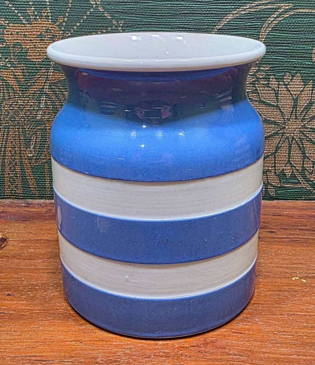 Vintage T.G.Green Blue & White Cornishware JAR | 02 |