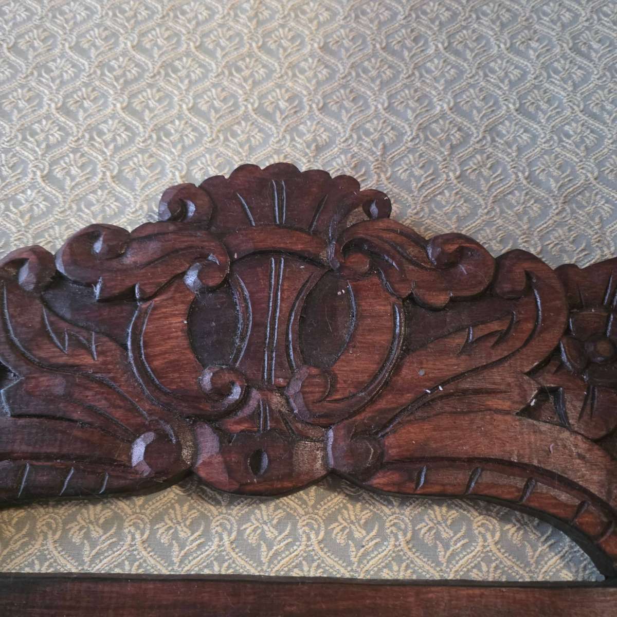 Hand carved ornate wooden Coat rack | 24 X 54 CM |
