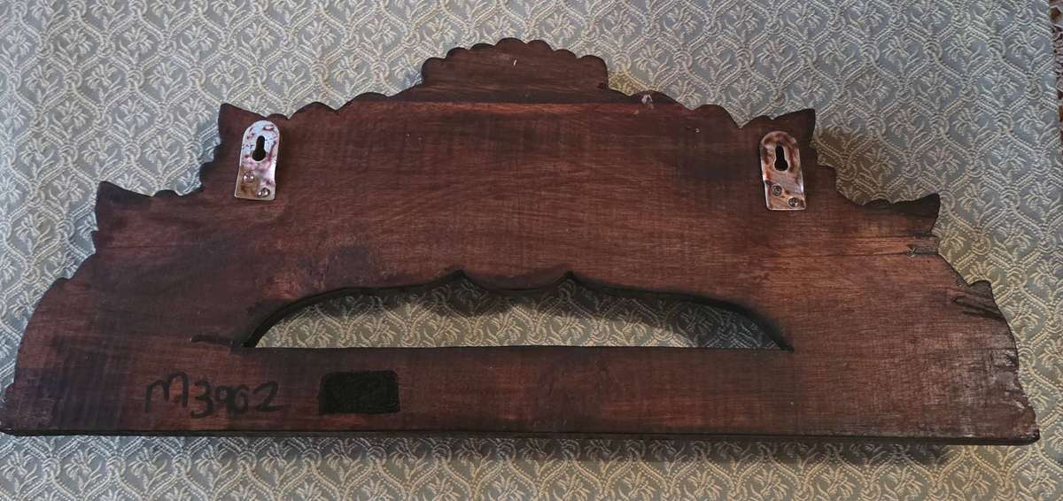 Hand carved ornate wooden Coat rack | 24 X 54 CM |