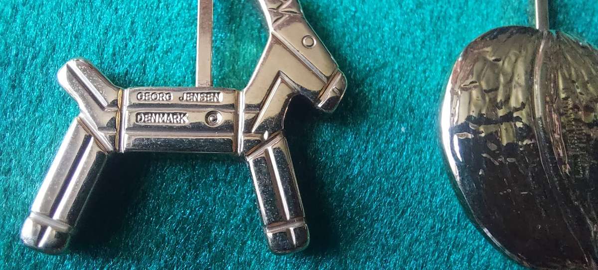 Georg Jensen 24ct Gold plated Christmas eddition candle holders -Wallnut and Donkey (No box)