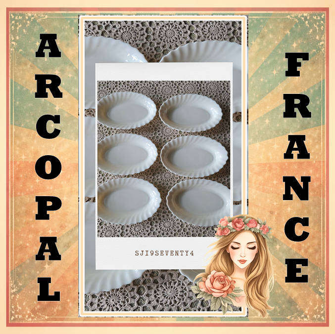 6  Arcopal France Trianon White oval plates