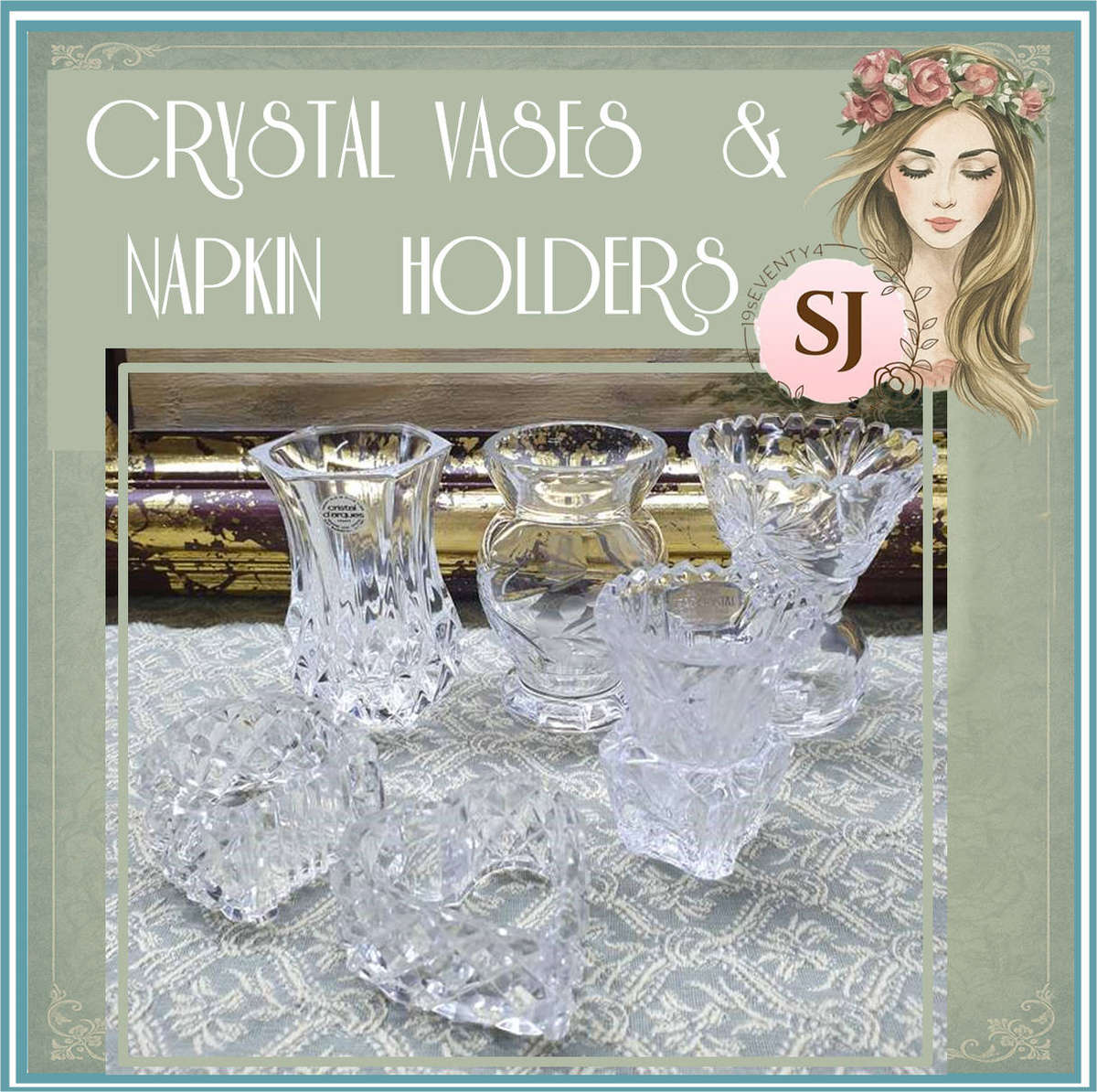 CRYSTAL VASES AND NAPKIN HOLDERS | JOB LOT UP FOR GRABS |