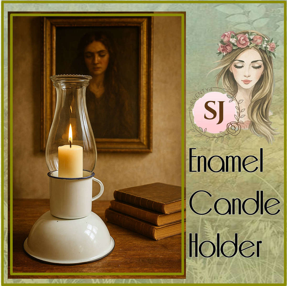 Nannas Glow -  Enamel Candle Holder