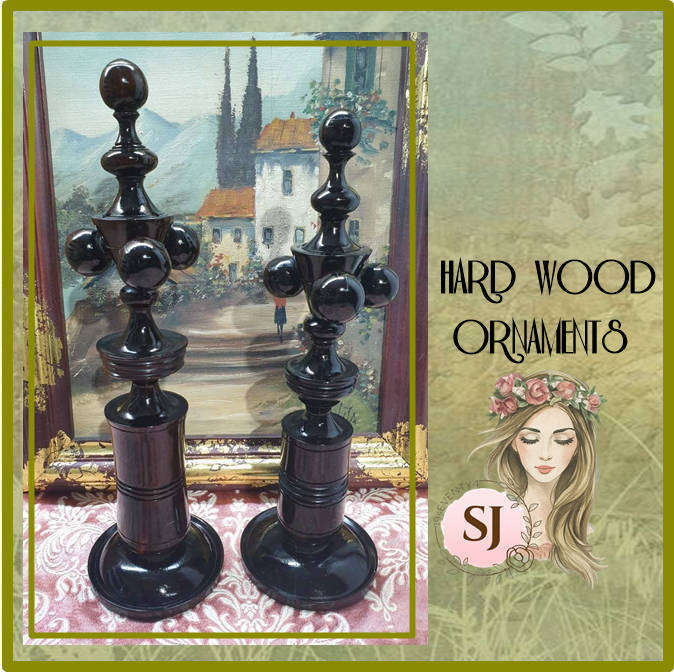 SOLID HARD WOOD ORNAMENTS