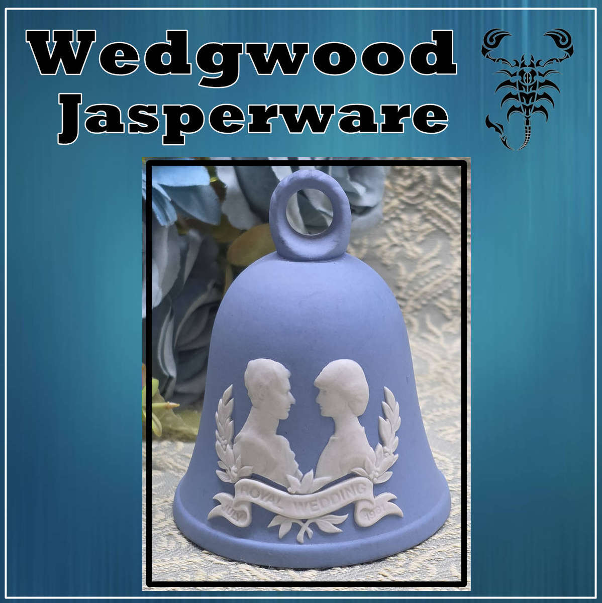 Small Wedgwood Light Blue Jasperware Royal Wedding Bell