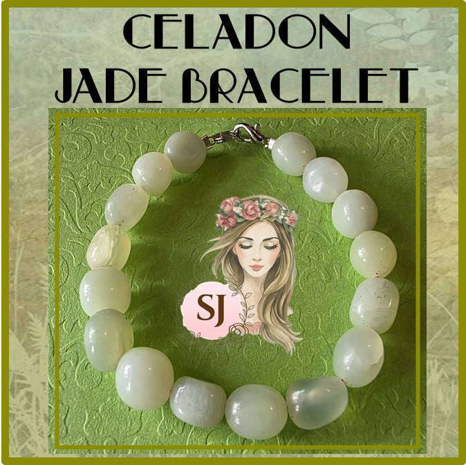 Natural Celadon Jade Bracelet| 09 |