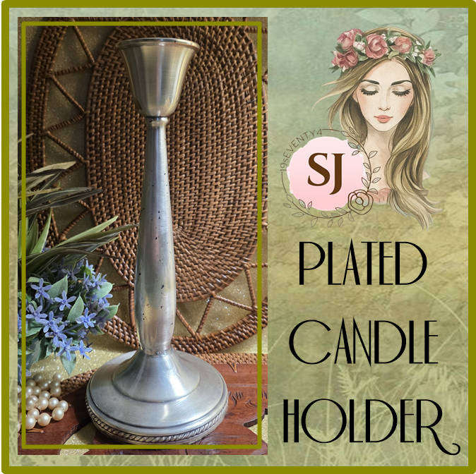 SILVER PLATED CANDLE HOLDER