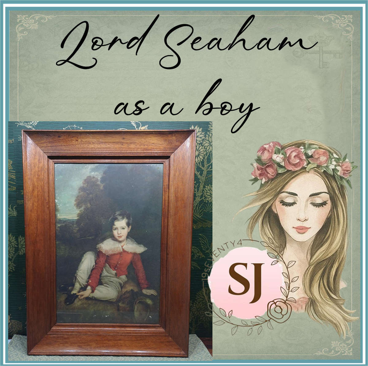 Lord Seaham as a boy | print | wooden frame with glass | 49 X 65 CM |
