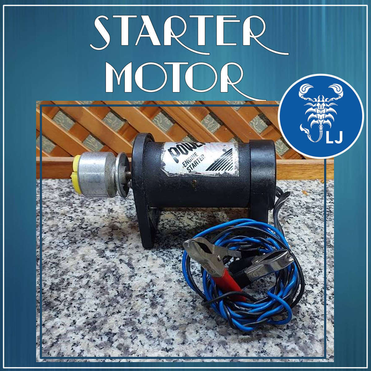 12 VOLT ELECTRIC STARTER MOTOR WITH HAND SWITCH  FOR MODEL AIRCRAFT