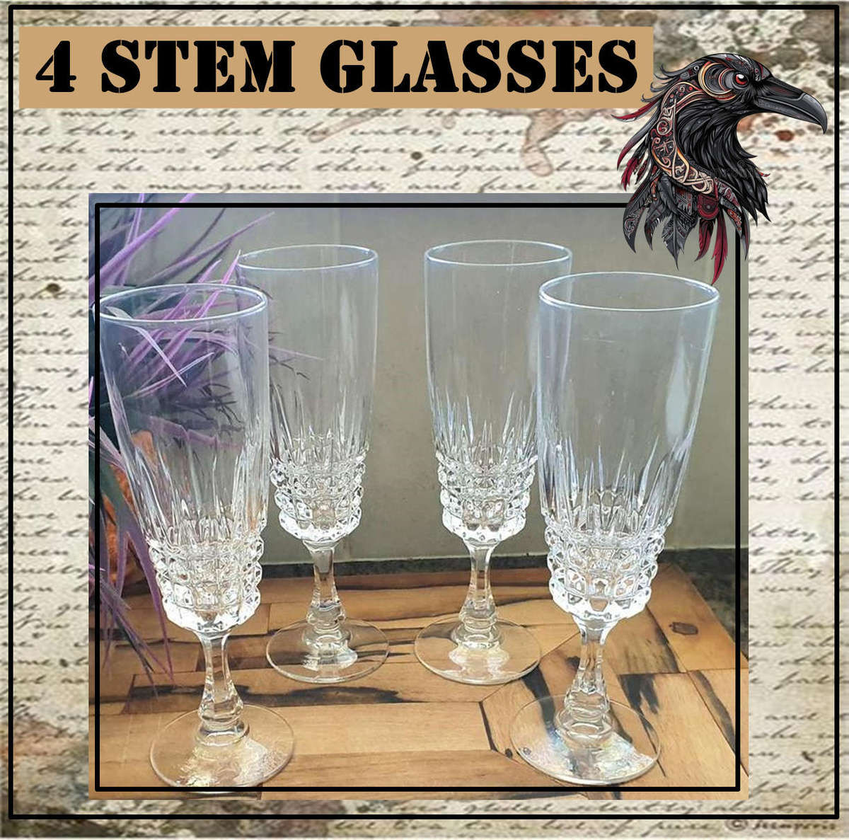 SET OF  4 GLASSES
