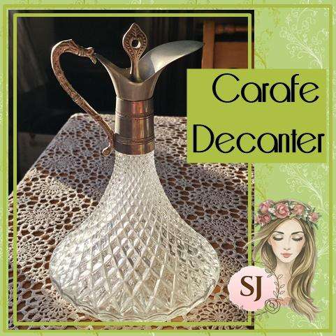 Vintage Glass and Silver plated Carafe Decanter