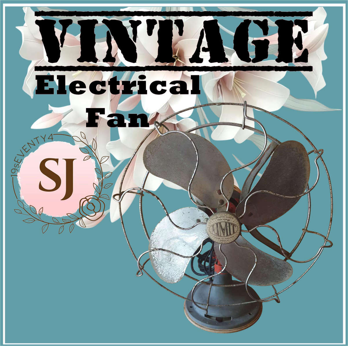 Very Rare Antique LIMIT 1950's Electric fan - Made In England