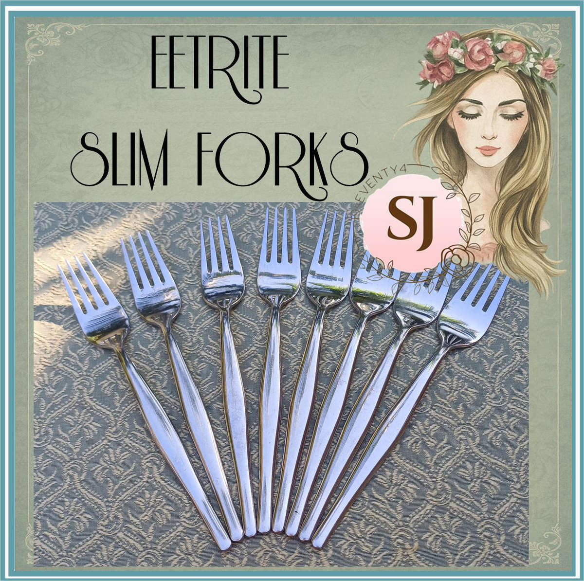Set of 8 Slimline Eetrite Forks  Stainless Steel