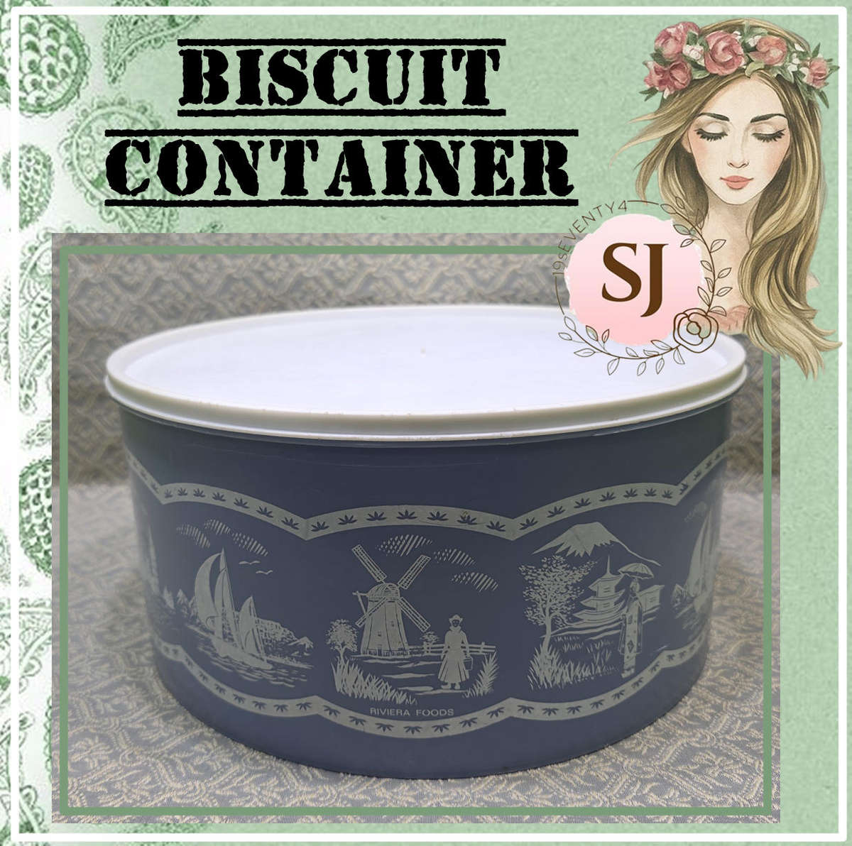 RIVIERA FOODS  BISCUIT CONTAINER
