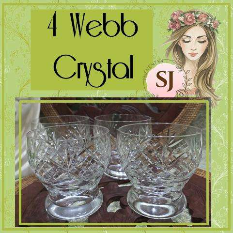 4 Webb Crystal Glasses