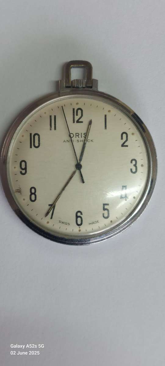 WOW!! Vintage 1950's Oris 7 jewels pocket watch 100% working!! Value R2500