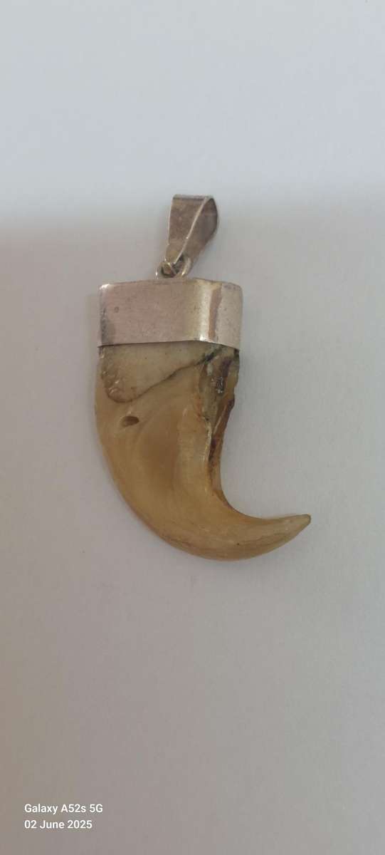 Rare vintage sterling silver lion claw pendant 2.9g