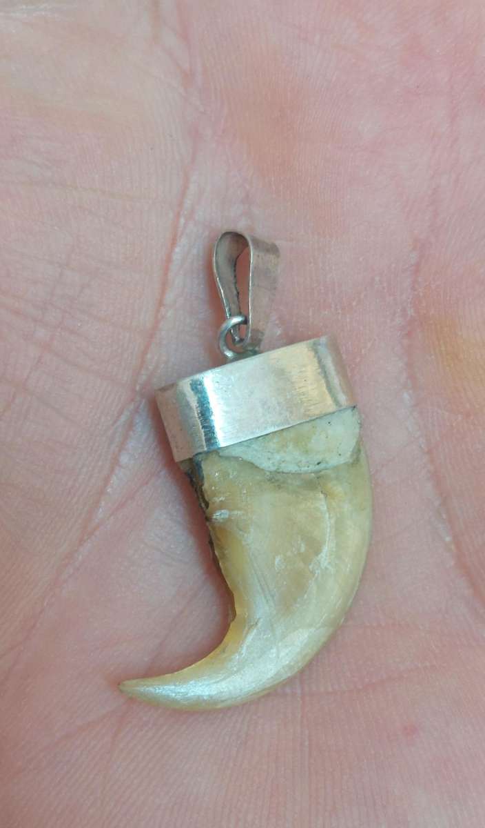 Rare vintage sterling silver lion claw pendant 2.9g