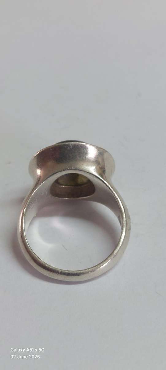 Exquisite!! Vintage sterling silver labradorite ring 10.2g