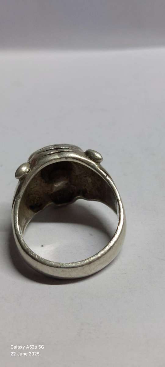 Magnificent large sterling silver cz tiger ring 12.7g