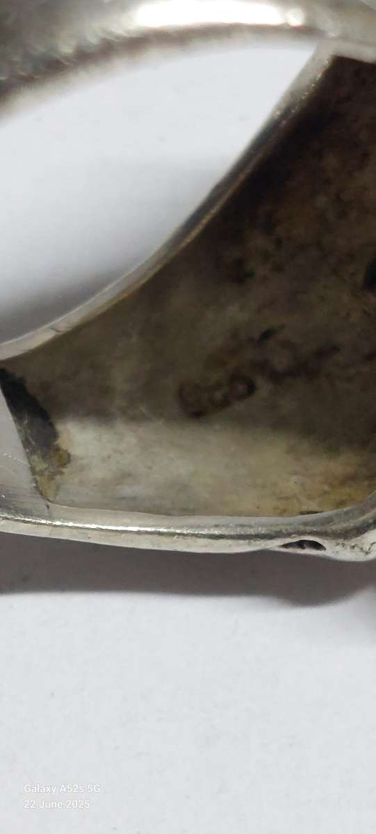 Magnificent large sterling silver cz tiger ring 12.7g