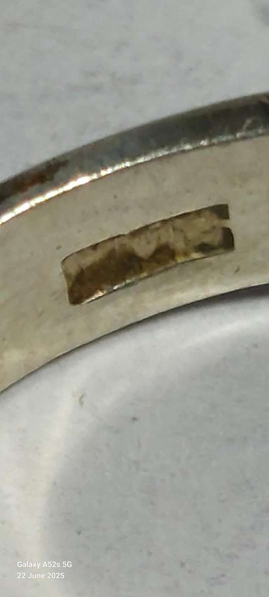 Vintage hallmarked Egyptian sterling silver Ankh ring 3.6g