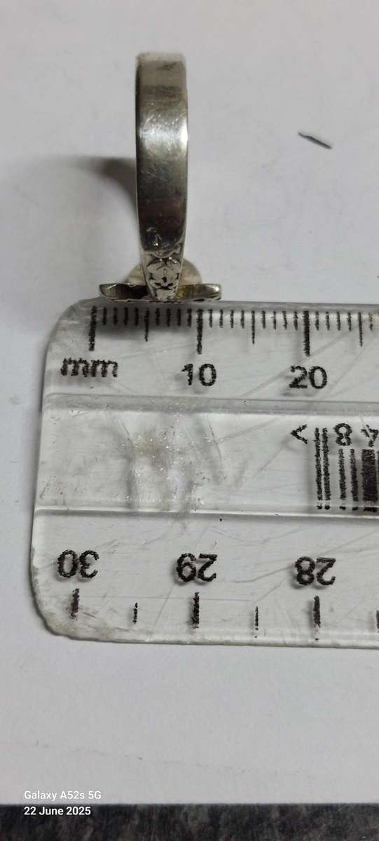 Vintage hallmarked Egyptian sterling silver Ankh ring 3.6g