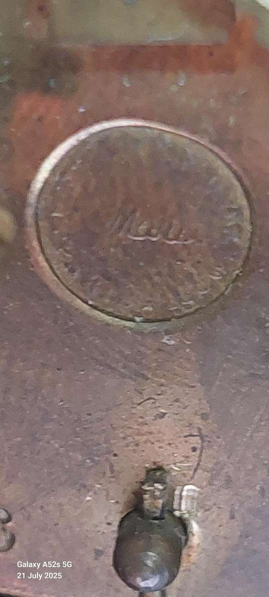 Antique French St Marti brass & marble mantle clock circa 1890's Value R2950