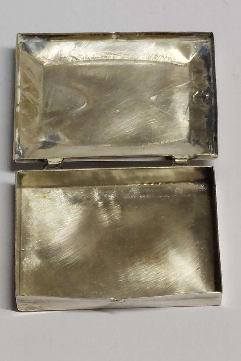 Rare vintage Navajo sterling silver turquoise pill box 9.5g