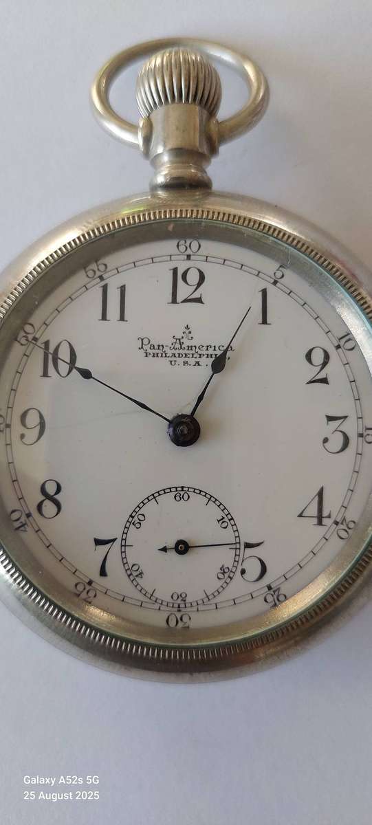 Large antique Pan American Railway pocket watch 100% working Value R3500