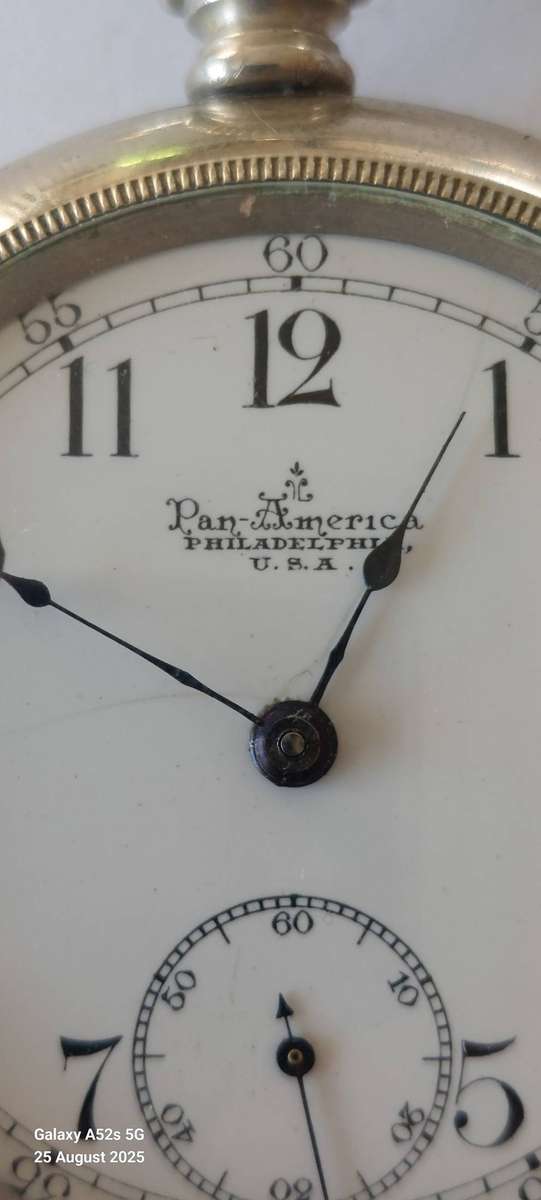Large antique Pan American Railway pocket watch 100% working Value R3500