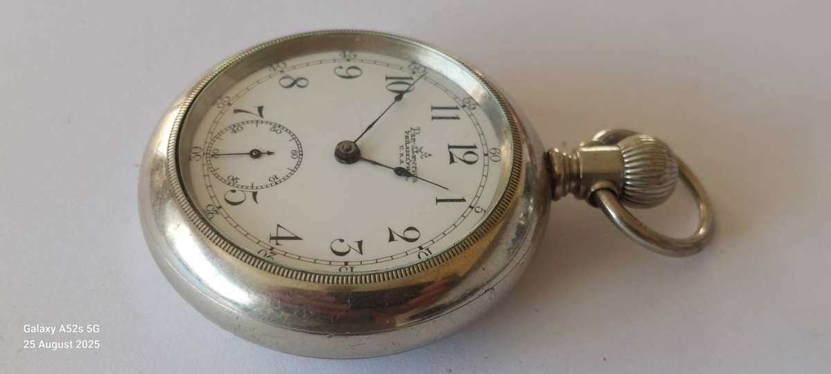 Large antique Pan American Railway pocket watch 100% working Value R3500