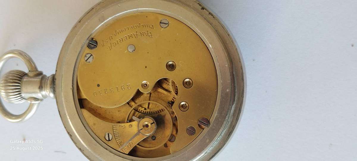 Large antique Pan American Railway pocket watch 100% working Value R3500