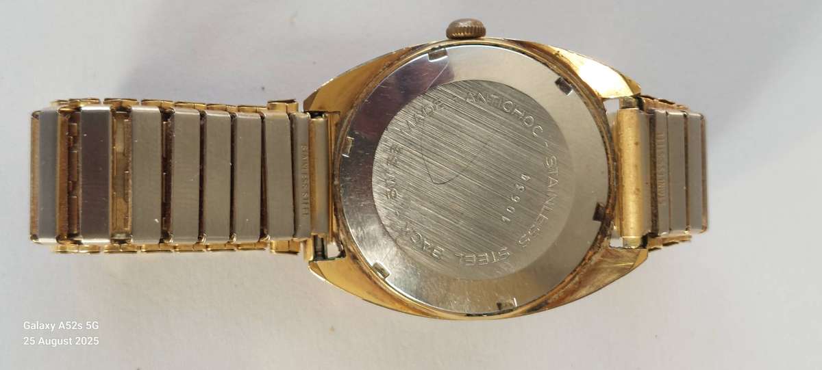 Wow!! Vintage 25 jewel Union Special automatic gold plated watch 100% working!!