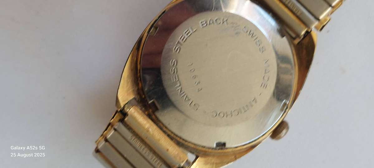 Wow!! Vintage 25 jewel Union Special automatic gold plated watch 100% working!!