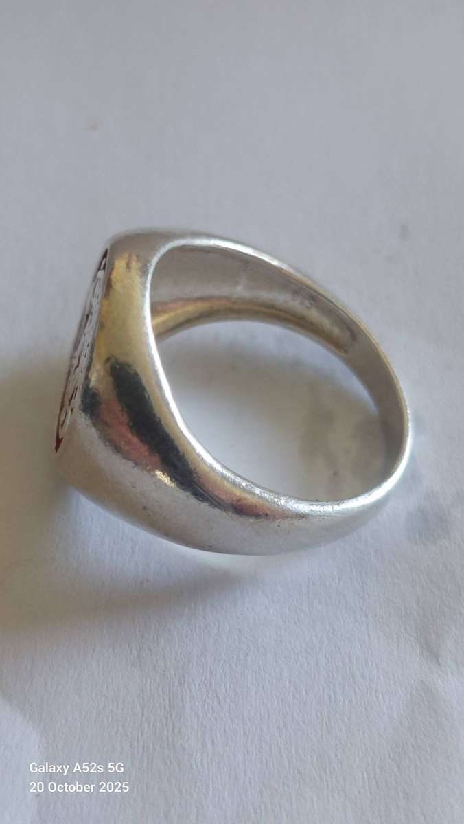 Wow!! Manchester United sterling silver enamel ring 7.5g