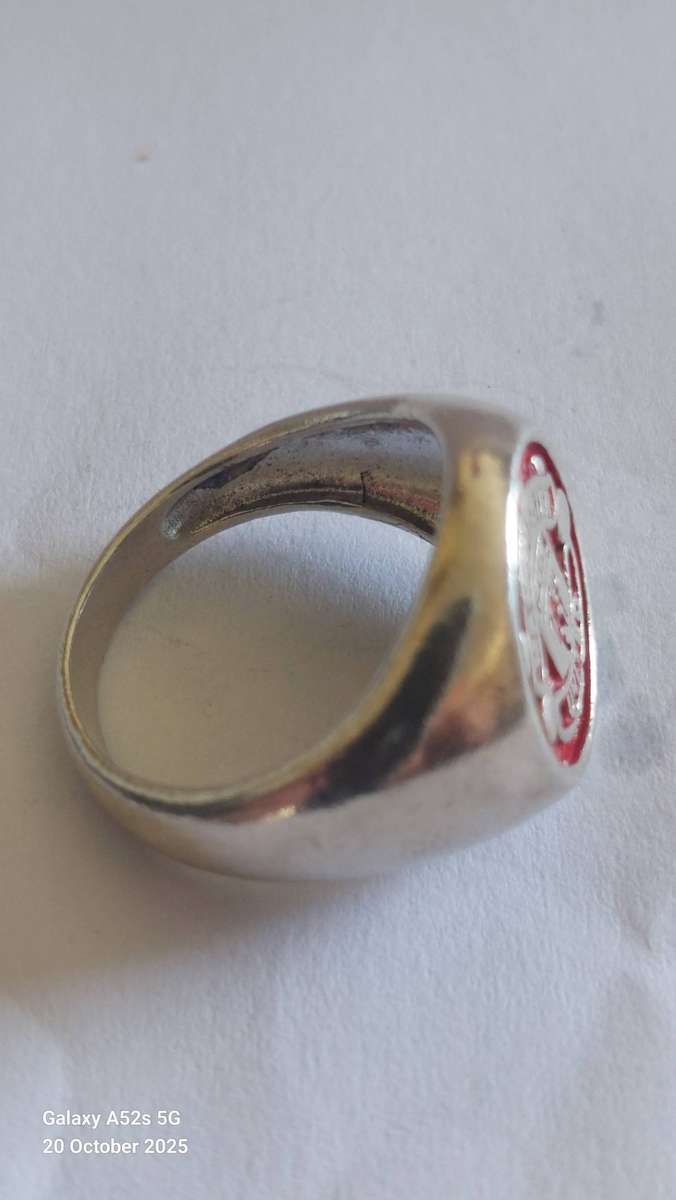 Wow!! Manchester United sterling silver enamel ring 7.5g