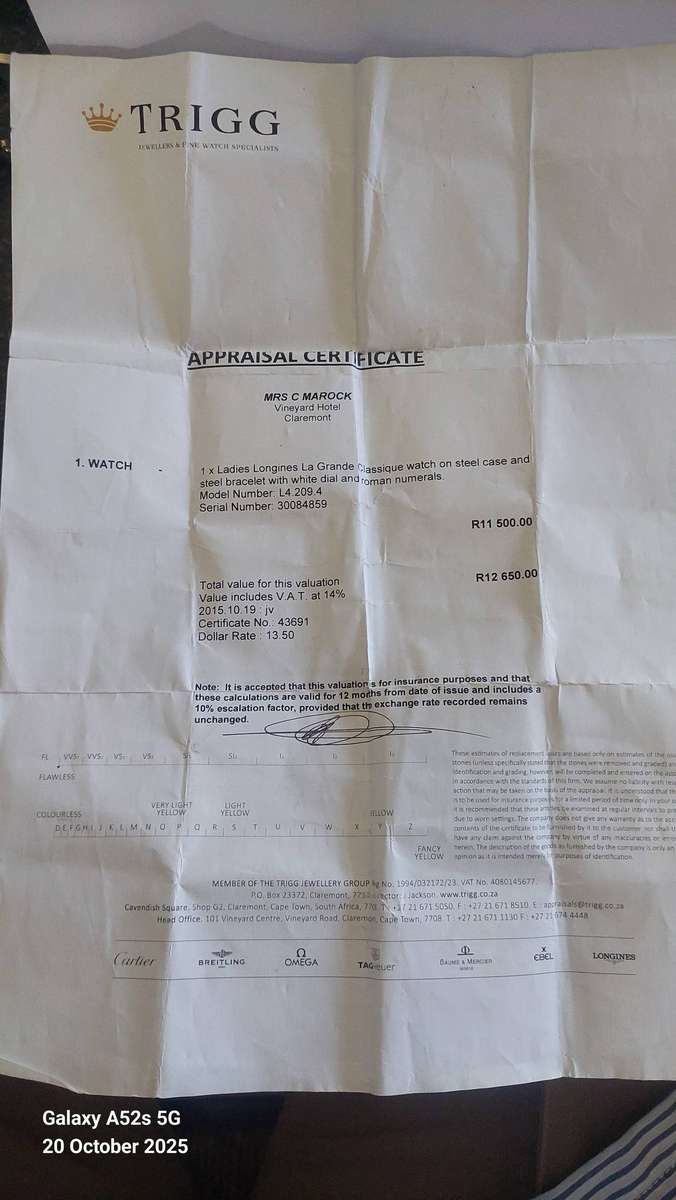 Wow!! Ladies Longines Le Grande Classique watch 100% working Value R12500 with Cert