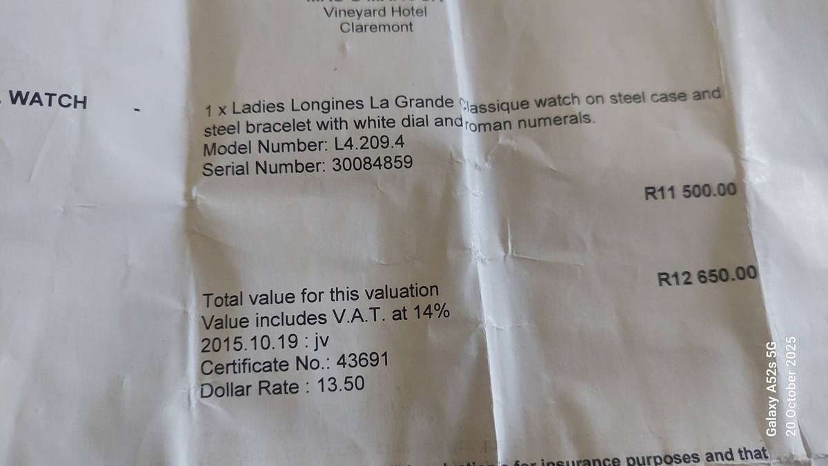 Wow!! Ladies Longines Le Grande Classique watch 100% working Value R12500 with Cert