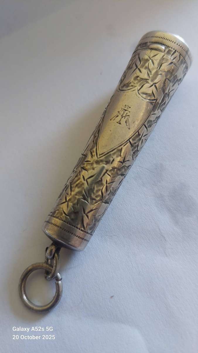 Wow!! 1902 Birmingham silver cigarette holder case makes a great pendant locket 13.4g