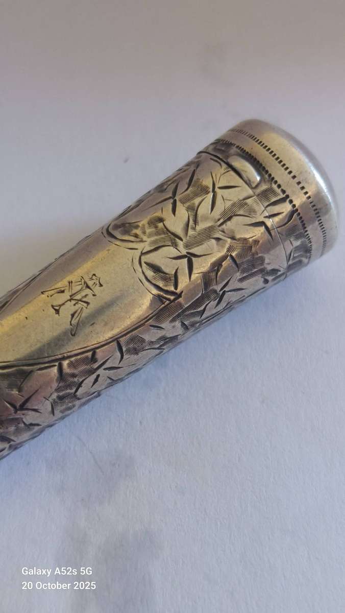 Wow!! 1902 Birmingham silver cigarette holder case makes a great pendant locket 13.4g