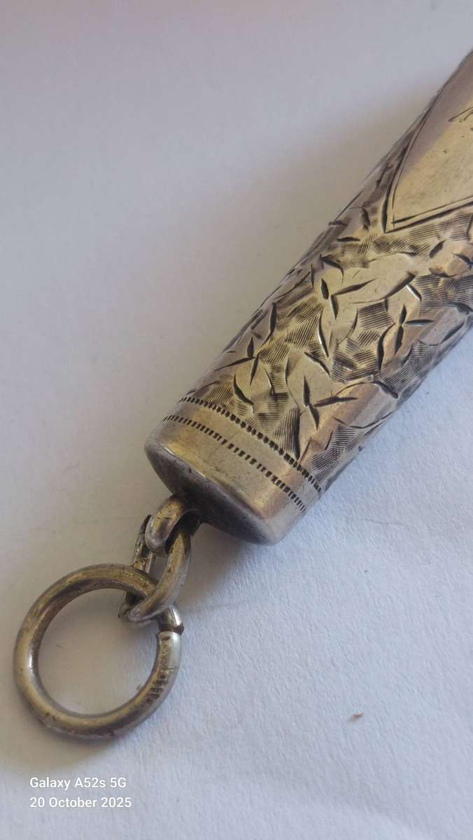 Wow!! 1902 Birmingham silver cigarette holder case makes a great pendant locket 13.4g