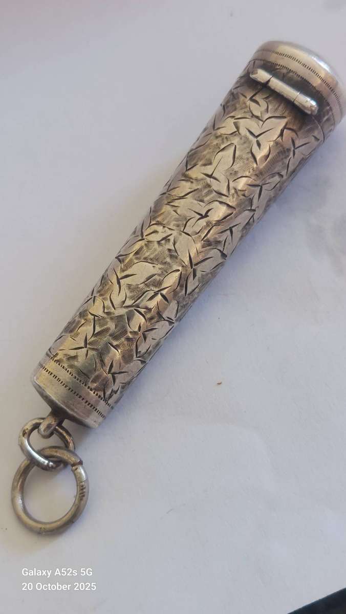 Wow!! 1902 Birmingham silver cigarette holder case makes a great pendant locket 13.4g